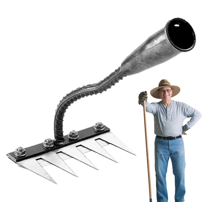 Garden Weeding Rake Carbon Steel Hand Rake Uprooting Puller Detachable Remover Weeder Claw Agricultural Weeding Hand Weeder Tool