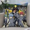 Anime Assassination Classroom Cushion Cover Cushion Covers Natural Linen Breathable Sofa Bedroom Decor Pillowcase