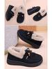 Birkenstock Women's Cotton Winter Loafers - Plus Velvet Warm Furry Casual Retro Shoes