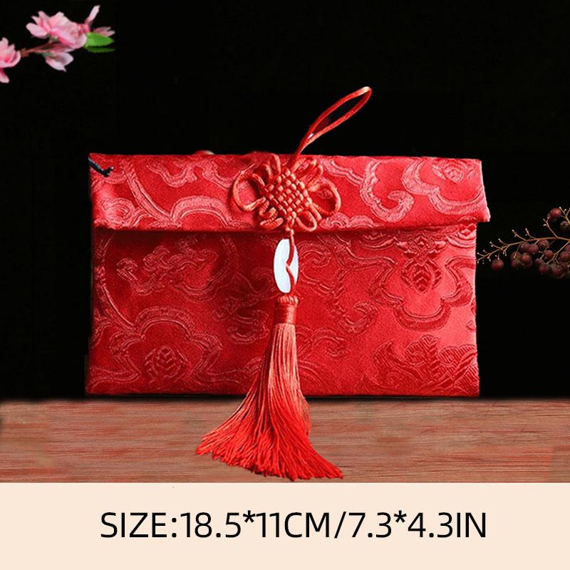 2026 New Year Red Packets Birthday Brocade Money Bag Wedding Red Envelopes Dragon Phoenix Spring Festival Blessing Lucky Gift