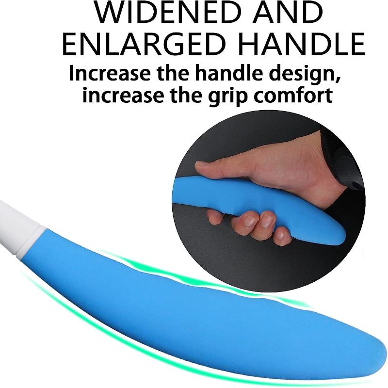 1Pc Back Scrubber Brush With Handle Soft Bath Shower Cleaning Brush Mesh Scrubbing Brush Exfoliating Scrub Massager Bath Supply