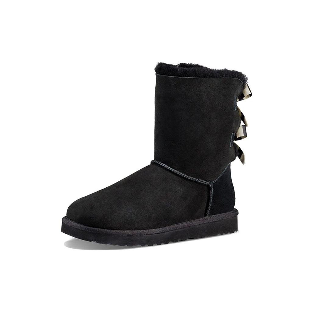 UGG Bailey Bow Stripe Snow Boots Women Boots Black 1090941-BLK
