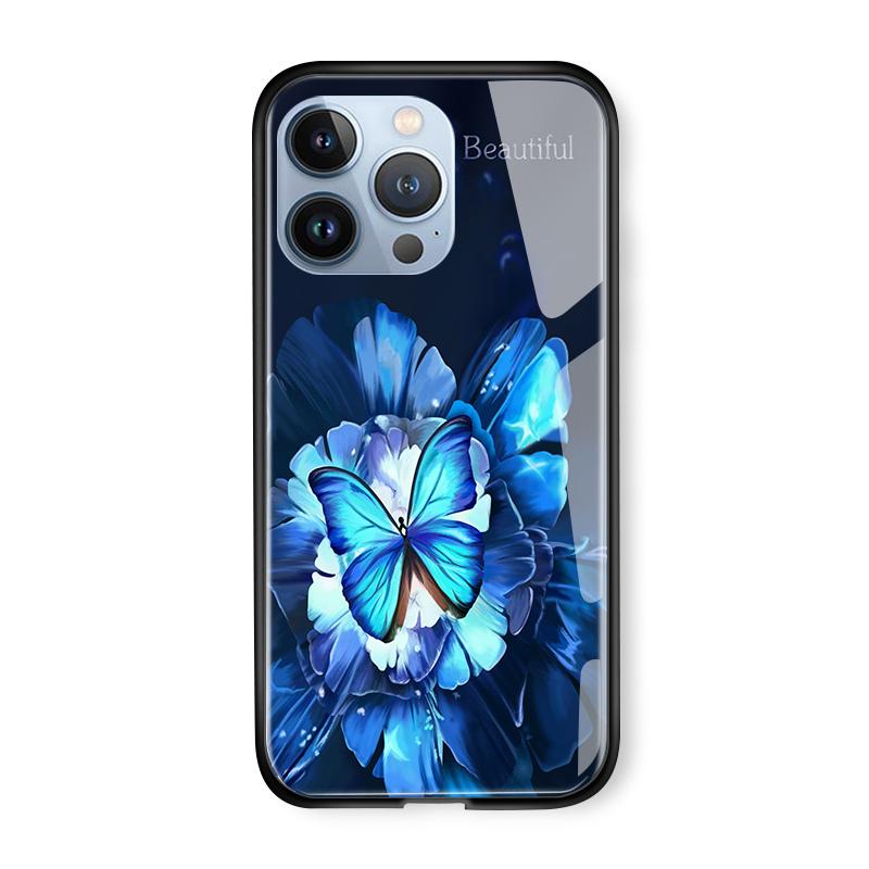 Tempered Glass Phone Case For iPhone 11 12 13 14 15 16 17 Redmi 10 12 14C Note10 Note14 Xiaomi 11Lite PocoC75 Soft Edge Shockproof Smooth Shell