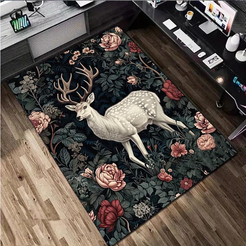 Flowers Animal Rug Home Carpet Office Decorative Carpet For Living Room Bedroom Door Mat Floor Carpet Computer Chair Area Rug