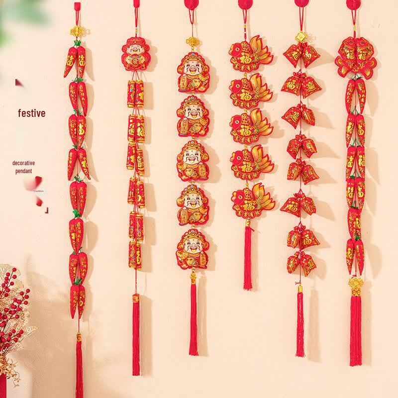 2026 Year of the Horse Chinese New Year Firecracker Chili Wall Hanging