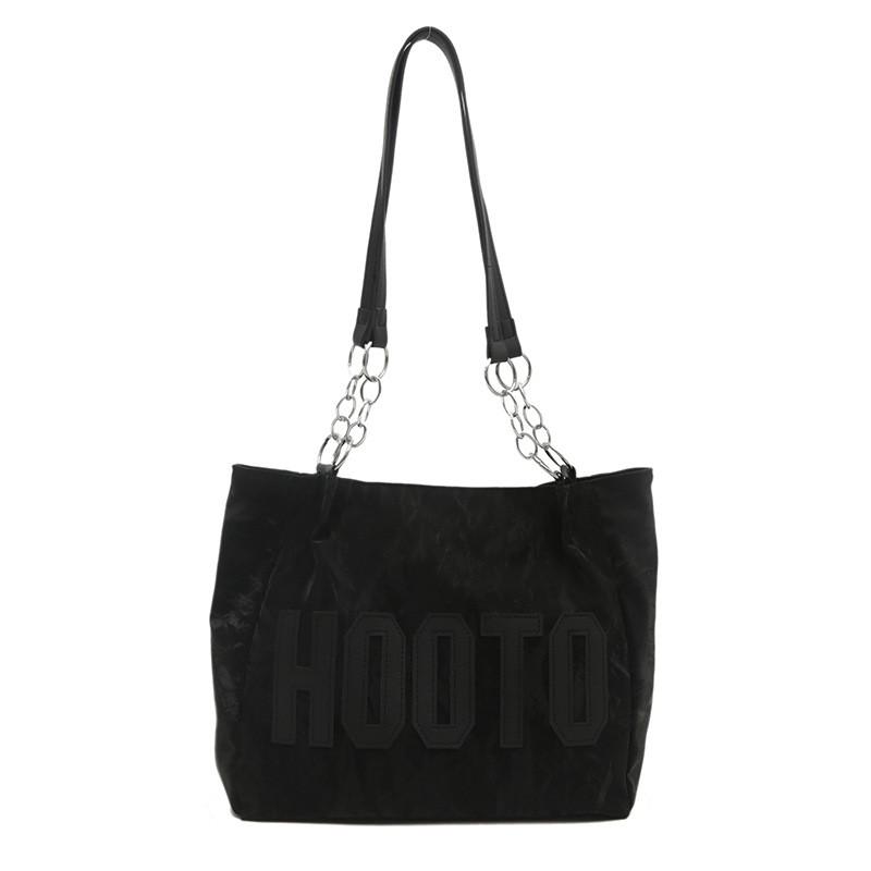 Vintage Stylish Minimalist Shoulder Bag Chic Tote For Everyday Casual Use In Black Silver And Cream