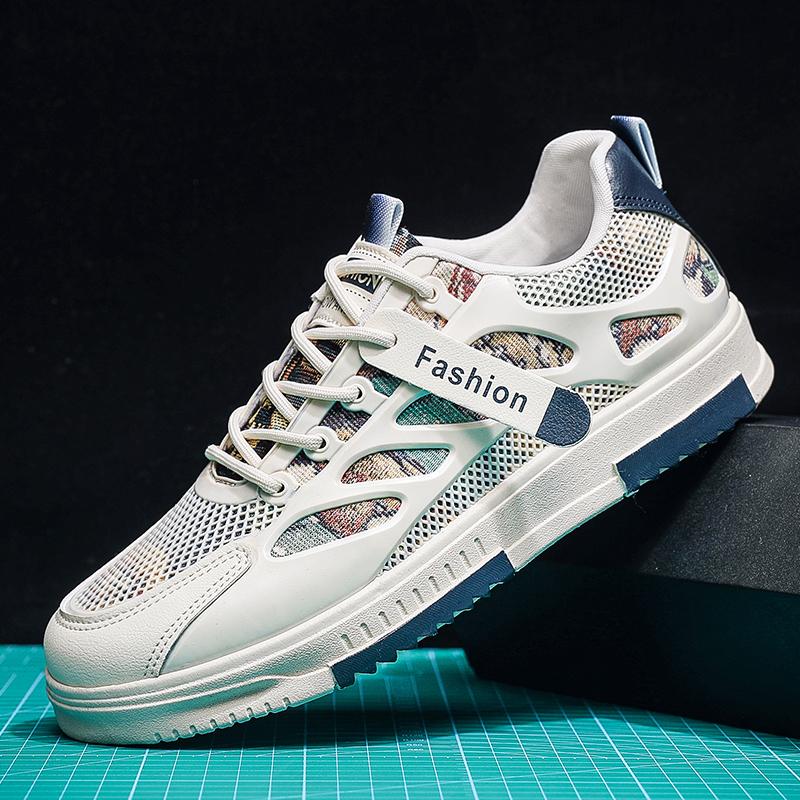 

2024 новые сезонные модные мужские кроссовки в новом стиле, модная обувь с низким берцем, дышащая обувь 44 синий