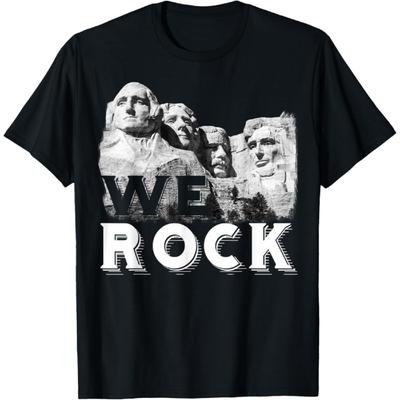 Wir Rocken Mount Rushmore Präsidenten Skulptur lustiges Geschenk T-Shirt