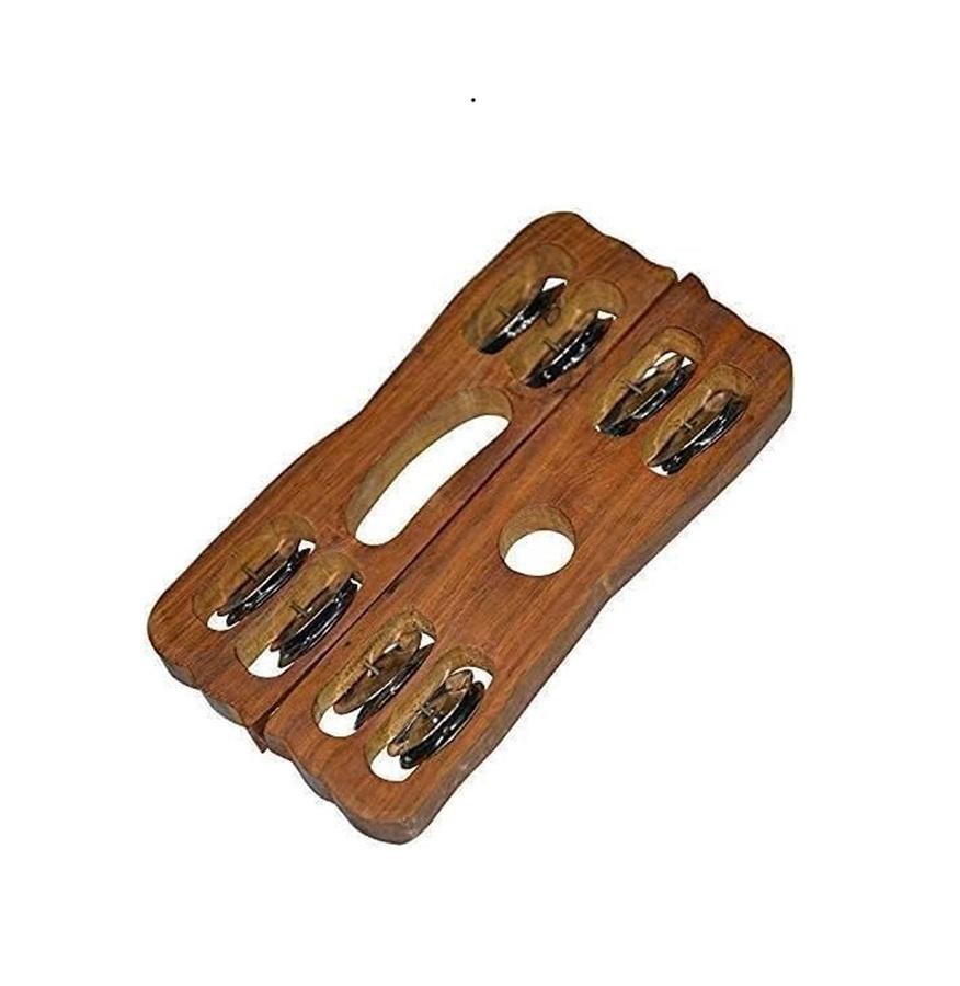 TreegoArt Wooden Kartal Pair Indian Musical Hand Percussion Instrument Hand Cymbals - Pack Of 1 Pair коричневый