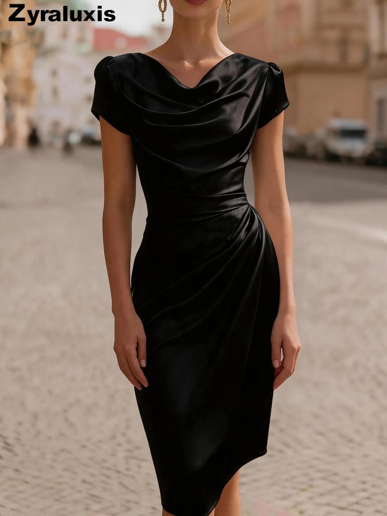 Abito estivo a balze nuovo stile per donna, elegante abito bodycon attillato
