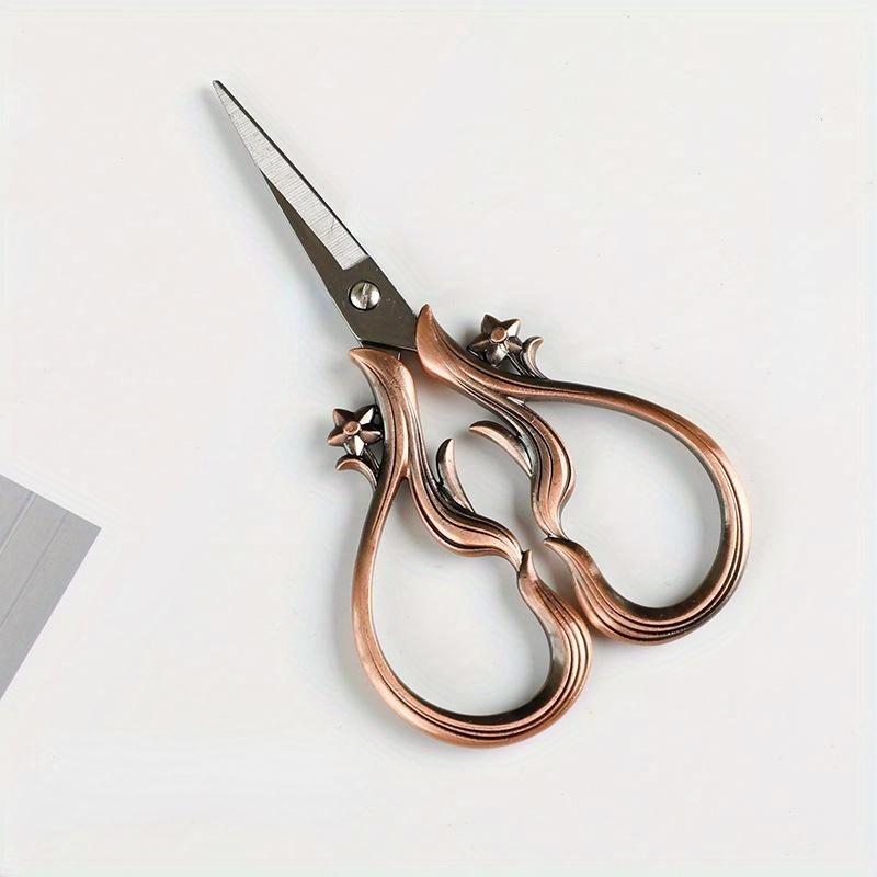 Antique Hand Sewing Cross Stitch Embroidery Scissors Stainless Steel Small Sharp Household Thread Head Craft Paper Cut Scissors