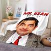 1pc Mr Bean Cartoon Series Flannel Blanket for Super Soft Cute Comfort Blanket for Travel Bedding Couch Sofa Blanket Y73042