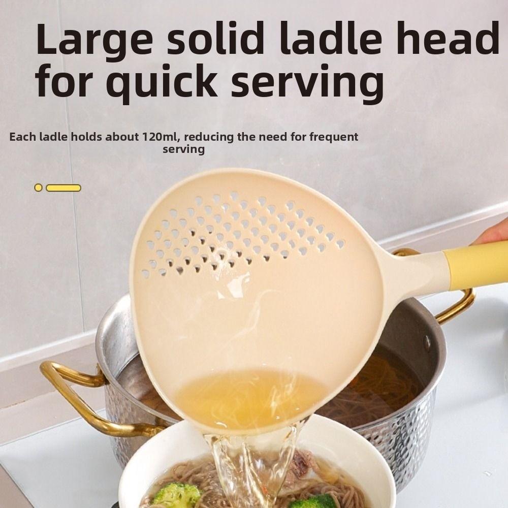 Big Size Soup Ladle & Colander High Heat Resistant Noodle Pasta Colander  Restaurant