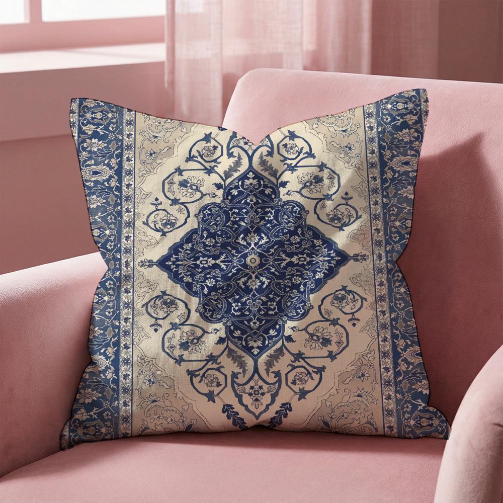 Persian Pattern Cushion Cover MultiScene Pillow Cover for Home  Car  Reversible Soft  Durable for Daily Use