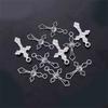 20Pcs Colorful Cross-Pendants Mini Crucifix Cross-Necklace Charm for Making Bracelet Choker DIY Craft 1.8x3cm/0.7x1.18"