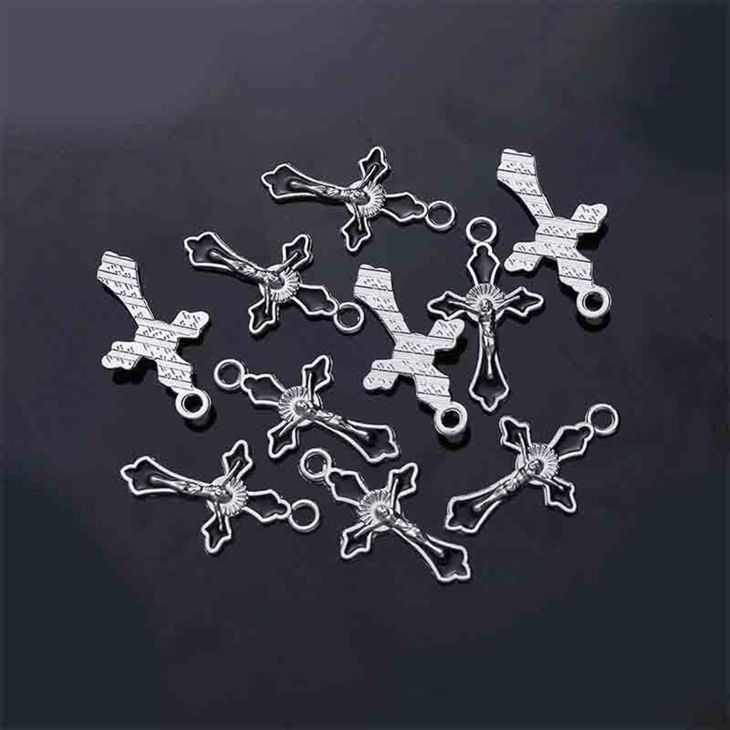 20Pcs Colorful Cross-Pendants Mini Crucifix Cross-Necklace Charm for Making Bracelet Choker DIY Craft 1.8x3cm/0.7x1.18"