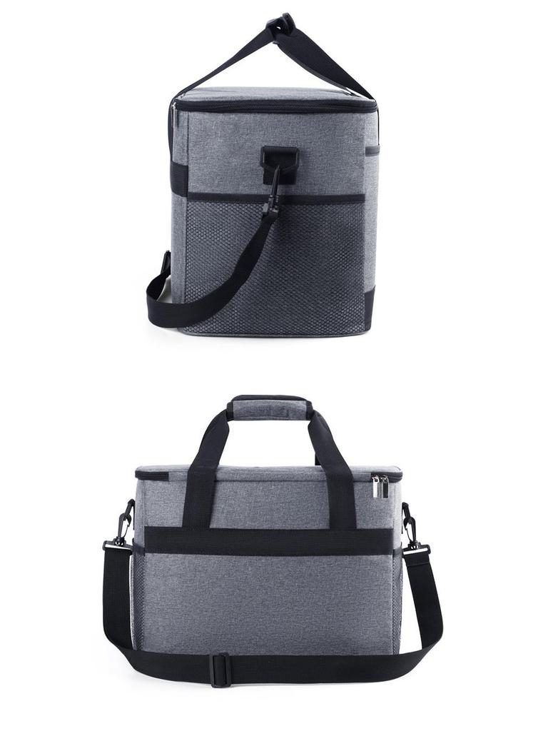 Large Capacity Insulated Square Lunch Bag with Thickened Oxford Cloth and Aluminum Foil