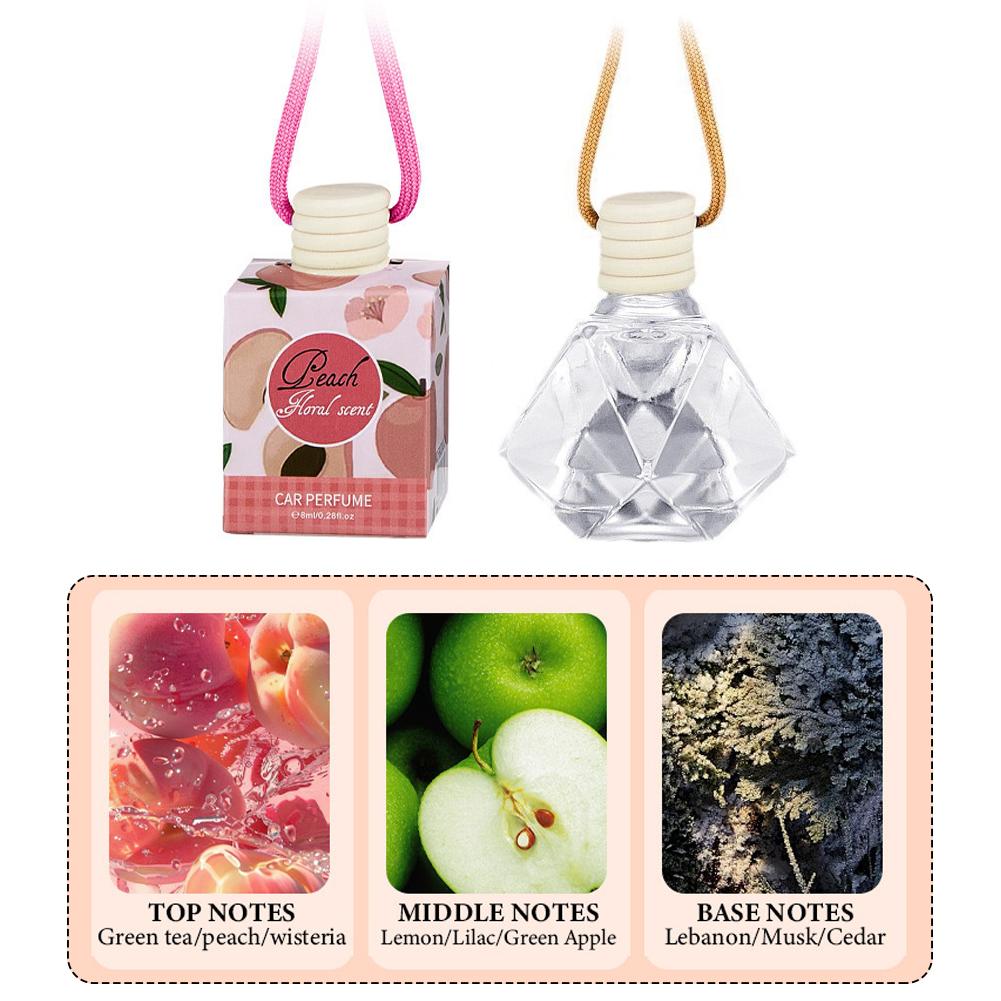 Long Lasting Fragrance Suitable Car Hanging Air Freshener Bottle for Car Home Office Bathroom Bedroom Car Interior Aromatherapy