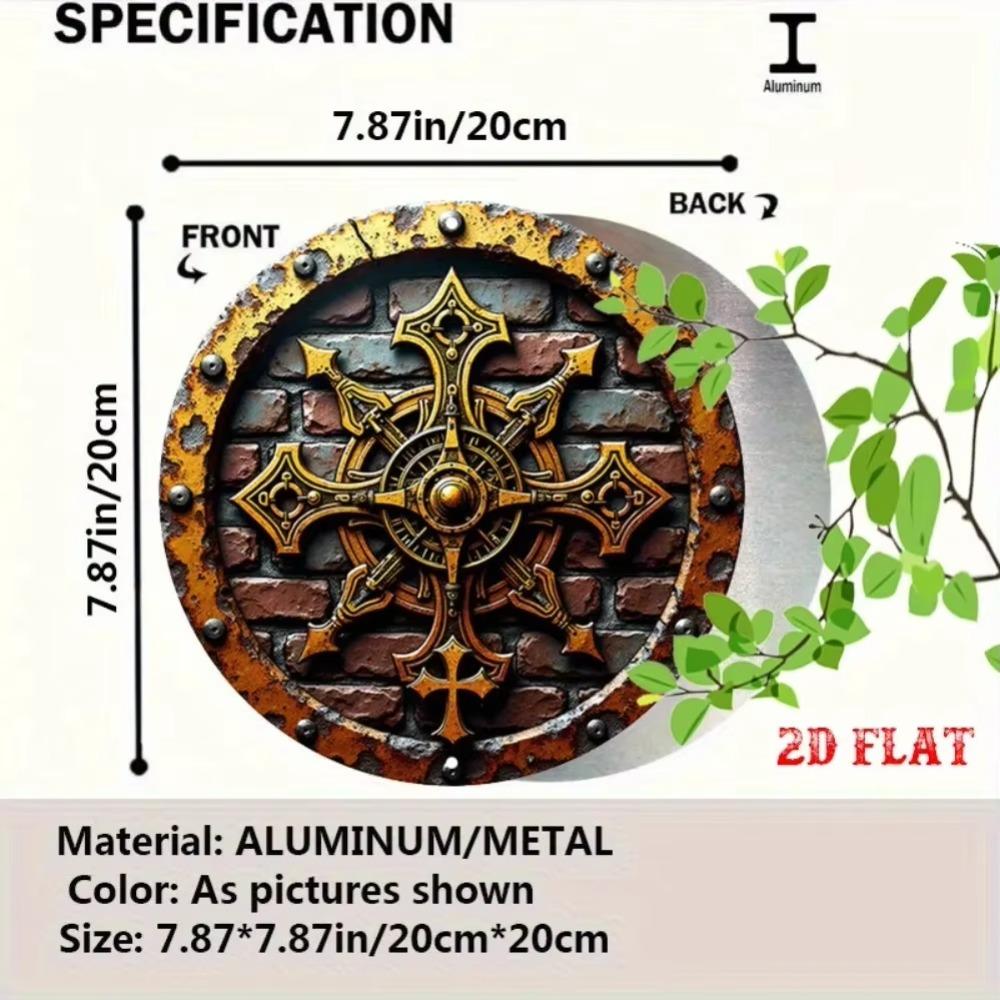 Vintage Metal Wall Art Medieval Knight Shield Home Decor