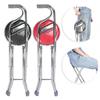 Folding Walking Hand Stick Stool Elderly Stainless Steel Four Leg Thickening Walking Cane