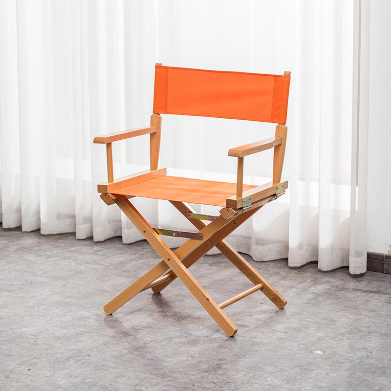 Skládací režisérské křeslo z masivního dřeva s plátěnou opěrkou - Barová stolička, Venkovní, Na líčení nebo Rybářské křeslo