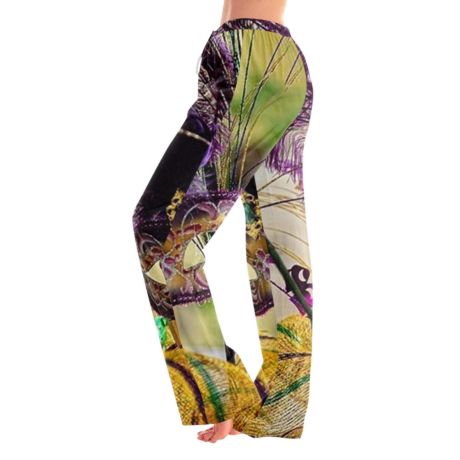 

Женские пижамные штаны, одежда для сна, повседневные брюки с эластичной резинкой на талии, удобные прямые свободные брюки для йоги L