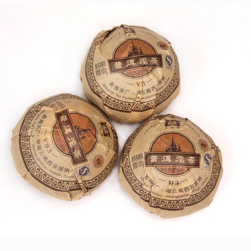 TAETEA V93 2008 801 Yunnan MengHai Dayi Puer Tuocha Premium Ripe Pu Er Tuo Cha
