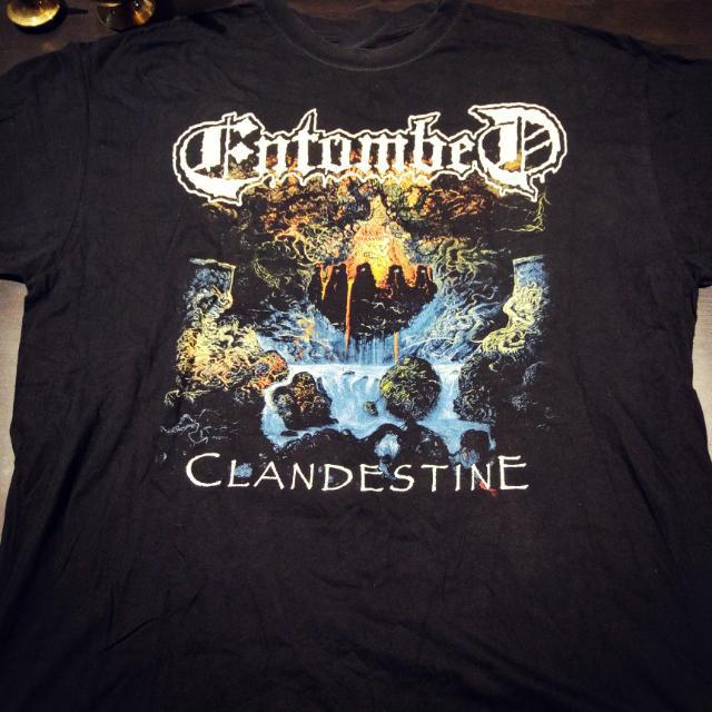 Entombed Band Clandestine Album Black Unisex Tee Cotton Shirt All Size Unisex T-Shirt L