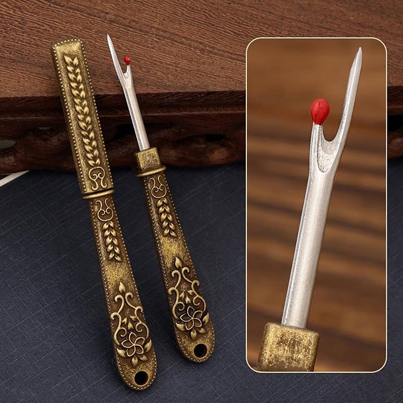 Sewing Seam Ripper Vintage Stitch Eraser Retro Alloy Unpicker Quick Stitch Removal & Hole Cutting Remover Tool For Suture