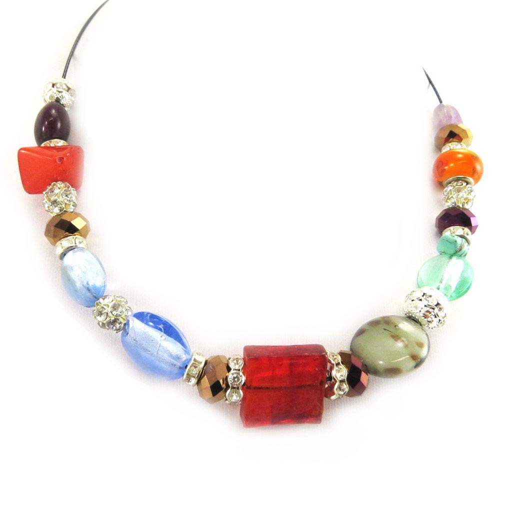 Les Trésors De Lily [G5179] - Necklace 'Mineralia' Tutti Frutti