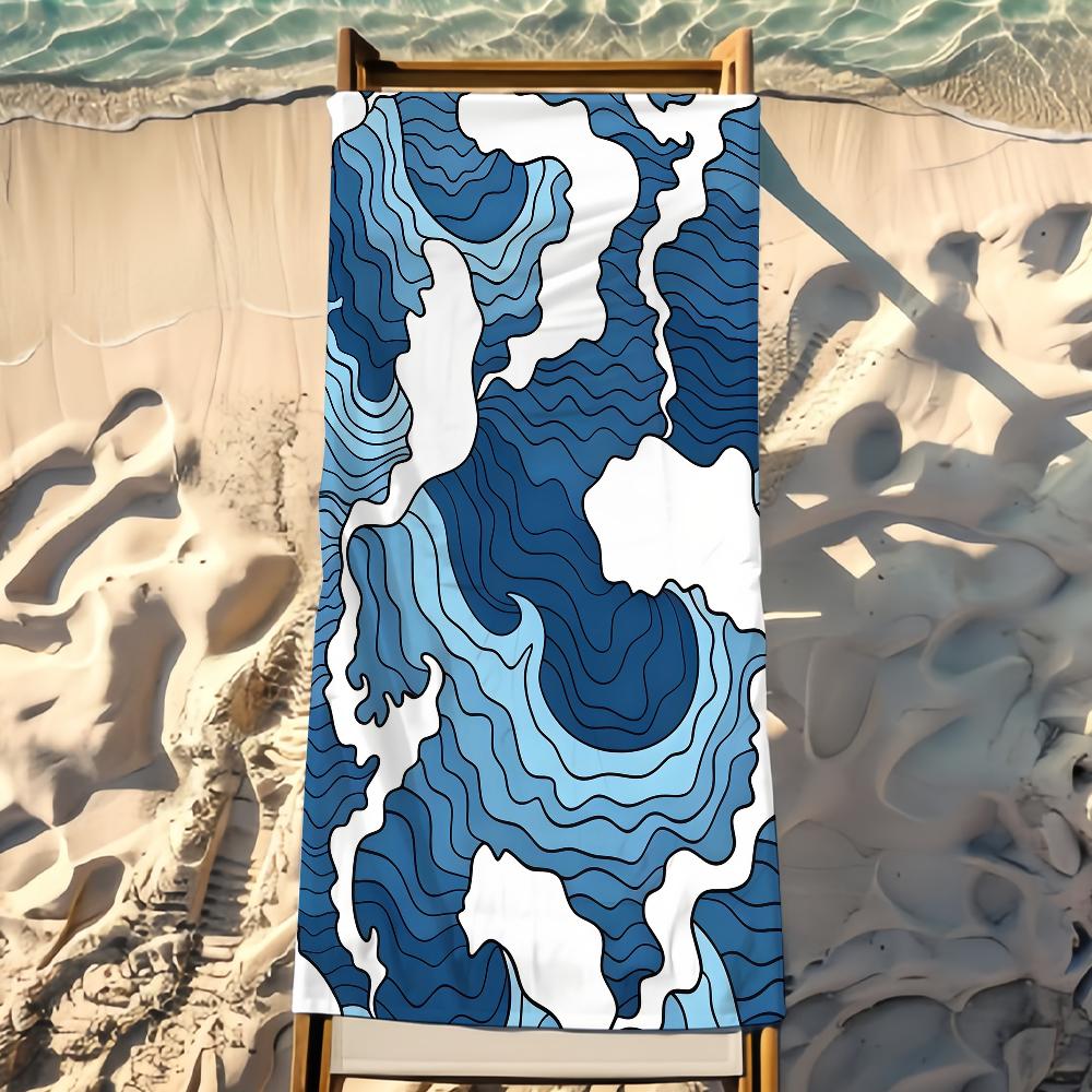 Clouds Towel Beach Shower Bath Travel Lightweight Skin Friendly for Pool Camping Cruise Summer