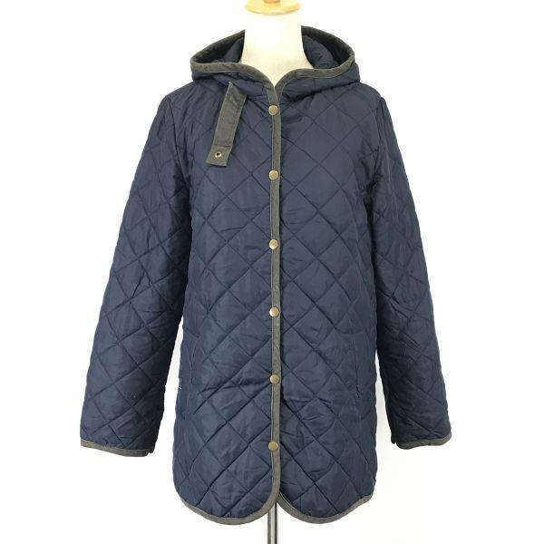 

MELROSE Quilted Hooded Coat Padded Navy Size 4 Ladies XL