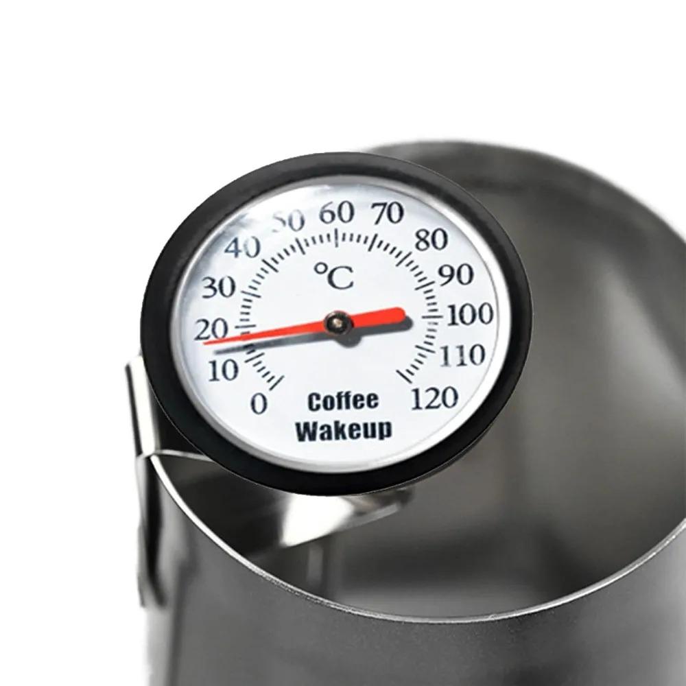 Coffee Temperature Gauge with Clip Instant Read Food and Drink Thermometer for Chocolate Milk Foam Hot Beverages  Home Cafe