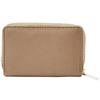 Wings Small Women' Genuine Leather Zippered Wallet Beige