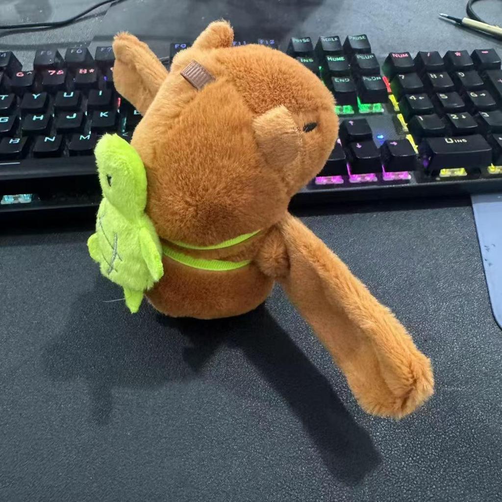 Capybara Plush Toy Bracelet: Furry Papa Circle Hug Doll Birthday Gift
