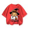 New Cartoon Kapibala Print Children's Short-sleeved T-shirt, Pure Cotton Summer Children's Clothing