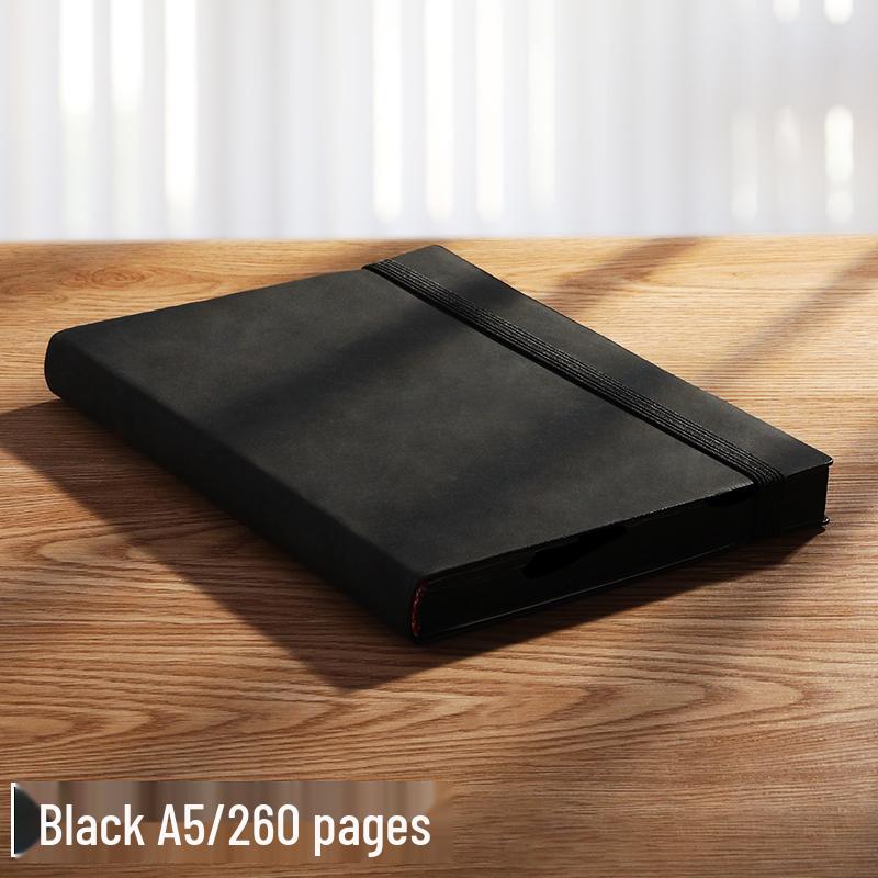 A5 Premium Soft Cover Business Meeting Notebook - Sheepskin, Thickened, 20 Sheets