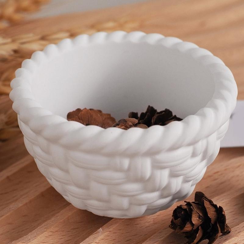 Silicone Succulent Planter Mold Candle Holder Mold Flower Basket Shape Candle Base Molds Suitable for Candle Holder