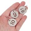 20Pcs Stainless Steel Round Number Plate Discs Locker Tags Key Ring Identification Markers Durable Hanging Numbered Labels Diy