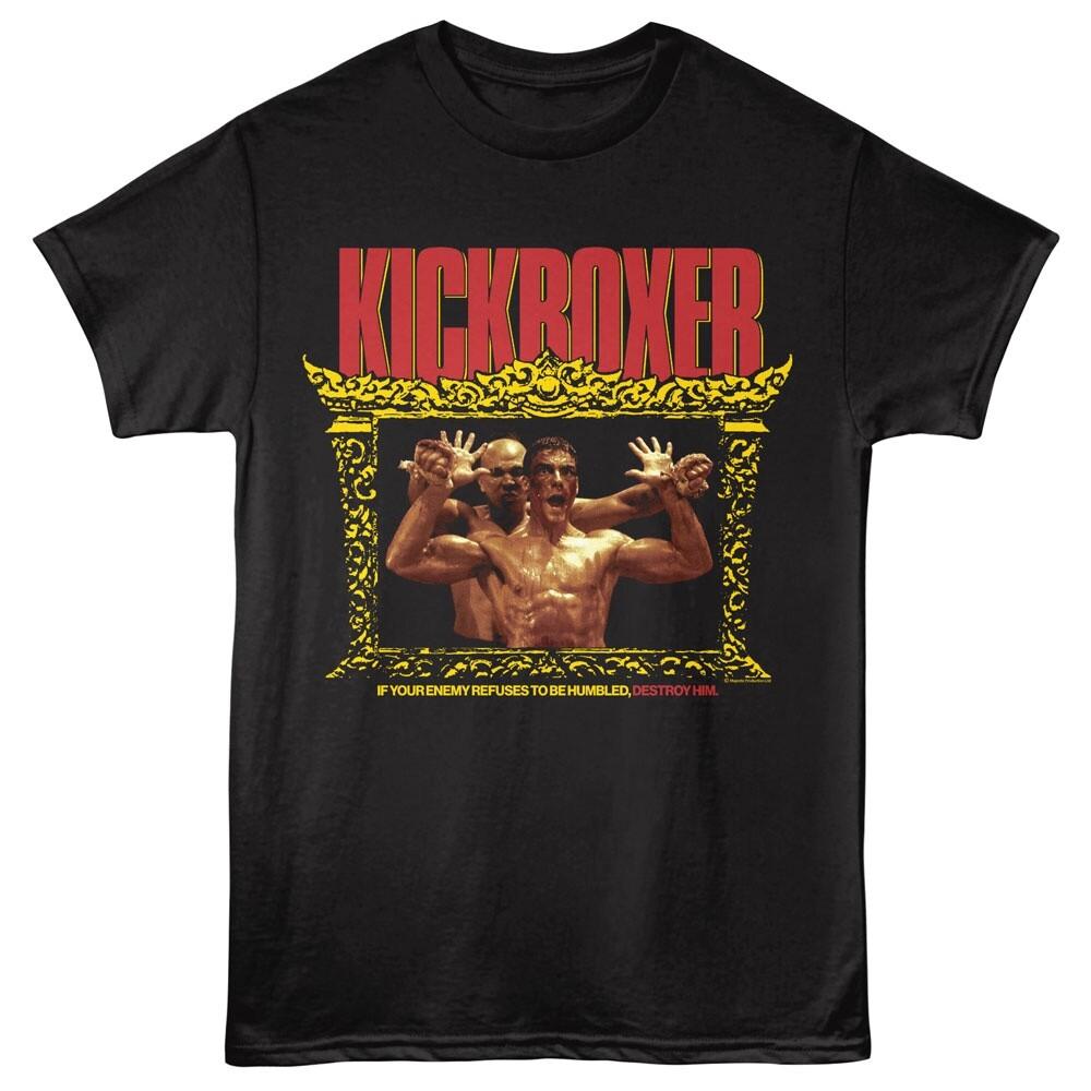 KICKBOXER Movie Adult T-Shirt VAN DAMME DESTROY YOUR ENEMY Official Black Cotton Unisex T-Shirt M