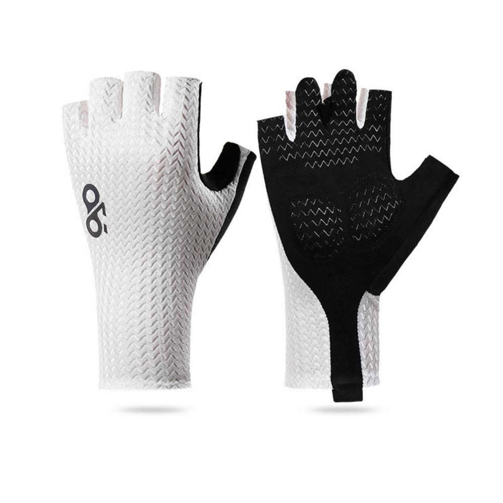 

Anti-Slip Racing Finger Mittens Wear-Resistant Men S Fingerless Gloves Motorcycle Gloves Exercise XL белый