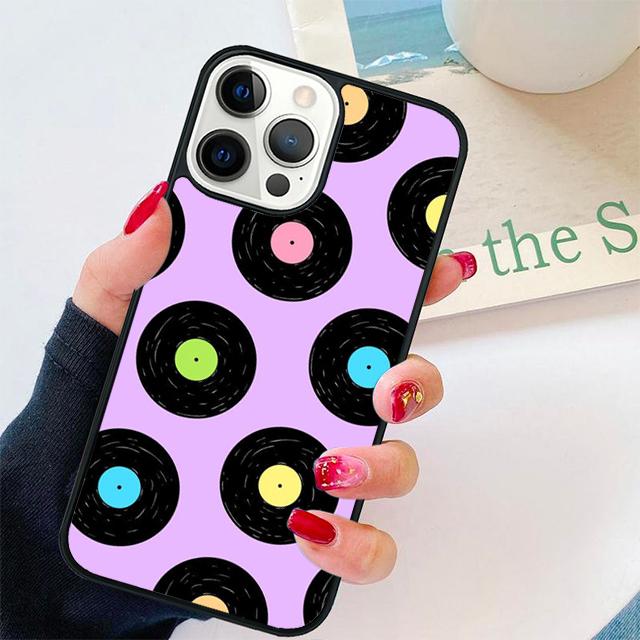 Vinyl Record Blue Label Music Classic Phone Case Cover For iPhone 17 Air 15 16 Pro Max 14 13 12 11 Pro Max Plus