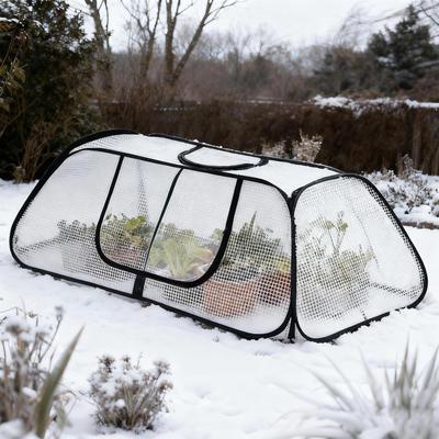 Coberturas de Jardim para Canteiros Elevados com Zíper Malha Respirável Acessórios para Casa Coberturas para Plantas contra Geada para Exterior Inverno Tempo Frio