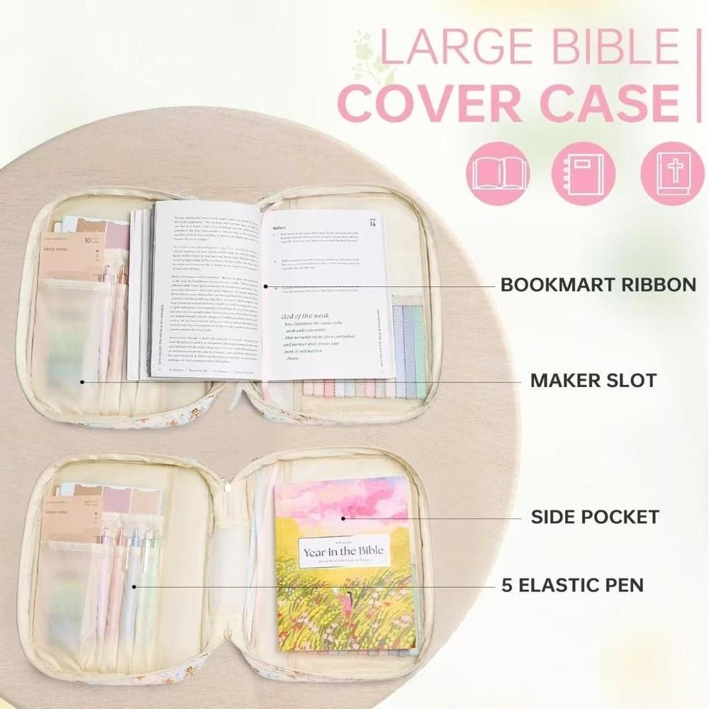 Handle Bible Cover Bag Floral Design Bible Journaling Kit New Bible Cover Case  Prayer