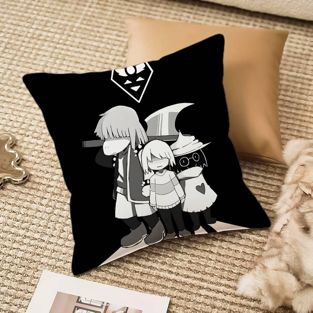 Del-deltarunes Наволочка Защита от пылевых клещей Невидимая молния Диван Кровать 12x12Inch