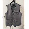 Men's Slim Fit Vest Gray Cotton