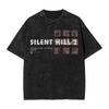 Hororové Silent Hill 2 Vintage Prané Tričko Pánské Harajuku Krátký Rukáv Hip Hop Grafická Trička Streetwear Y2K Oblečení2