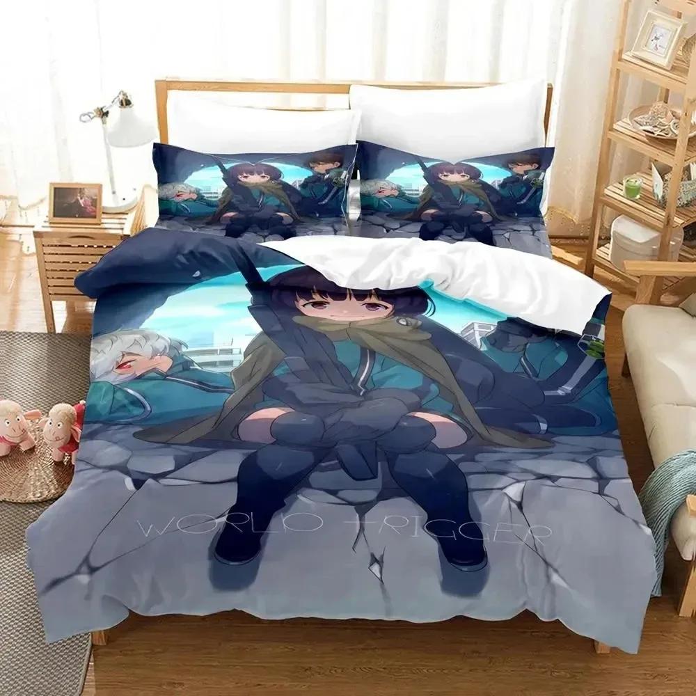 Anime Osamu Mikumo World Trigger Bedding Set Duvet Cover Bed Set Quilt Cover Pillowcase Comforter king Queen Size Boys Adult