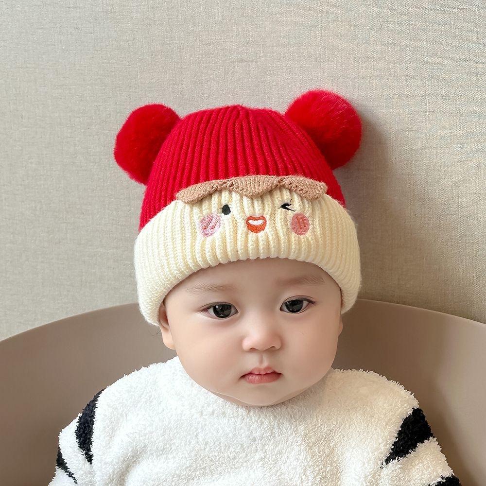 Autumn and Winter Children's Knitted Hat Baby Warm Windproof Ear Protection Pullover Hat Korean Style Fashionable Personalized Baby Woolen Hat