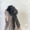 Lolita Goth Dark Versatile Fascinator Elegant Flat Hat Top Hat Headgear Hair Accessories Women Hats